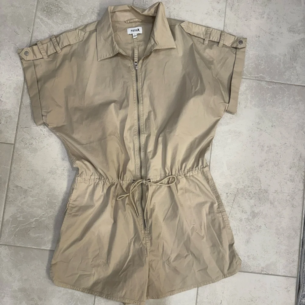 Pistola Meg Short Sleeve Zip Front Romper - Picture 1 of 5
